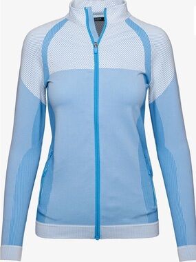 Like New Levelwear Women’s Activewear  Zip-Front Jacket Size XL Light Blue